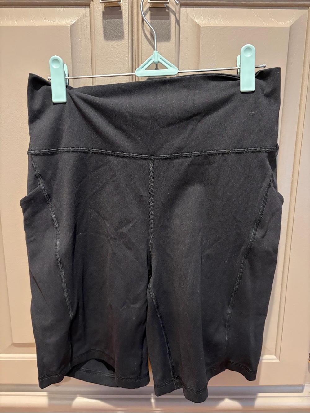 CRZ YOGA Black Athletic Shorts with Wide Waistband